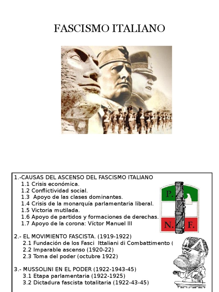 Fascismo Italiano | Benito Mussolini | Fascismo