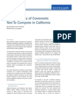 Enforceability of Covenants Not to Compete in California