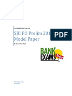 SBI Prelim Model Paper
