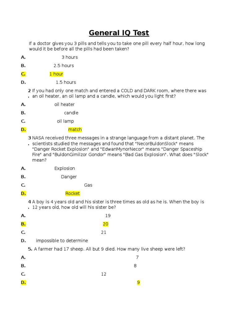 IQ Answers PDF Nature