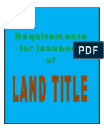 Requirements for Issuance of Land Title