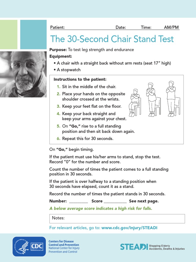30 SECOND CHAIR STAND TEST INTERPRETATION intelligence overview