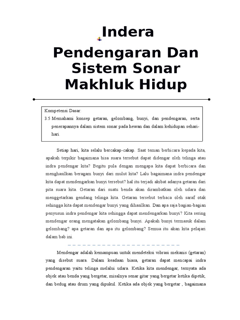 Analisis Materi (Peta Konsep) KD 3.5 Getaran, Gelombang, Bunyi dan