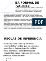 Prueba Formal de Validez Leyes de Inferencia