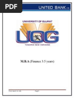 Internship Report On UBL