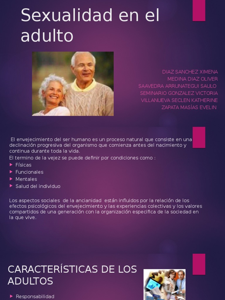 Sexualidad en el Adulto Mayor | PDF | Adultos | Vejez