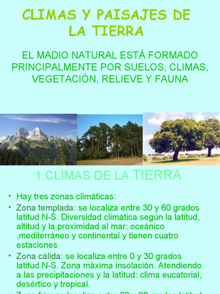 Climas y Paisajes de La Tierra | PDF