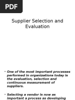 5 Supplier Selection and Evaluation