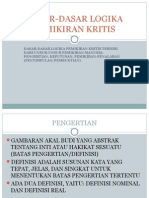 Dasar-Dasar Logika Pemikiran Kritis