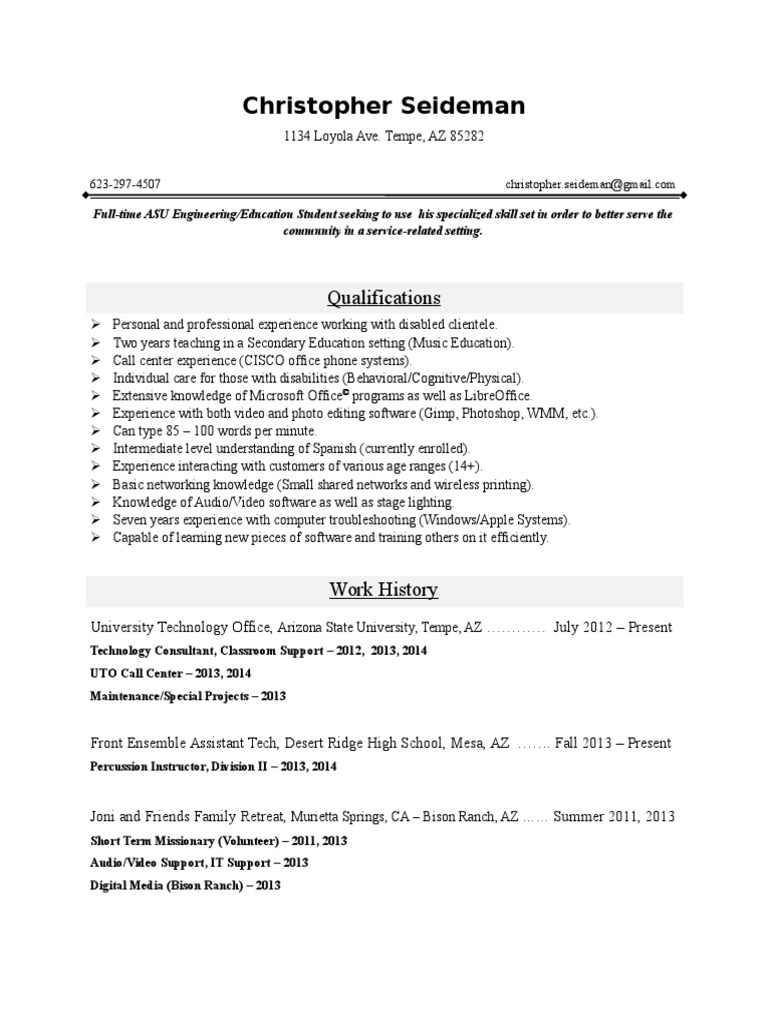 Resume Aecp | PDF