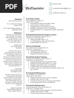 Teaching Resume 3 15