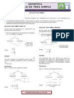 Regla de tres simple y problemas de proporcionalidad directa e inversa