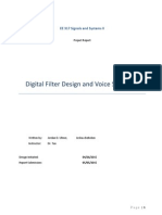 Voice Synthesis and Digital Filter Design
