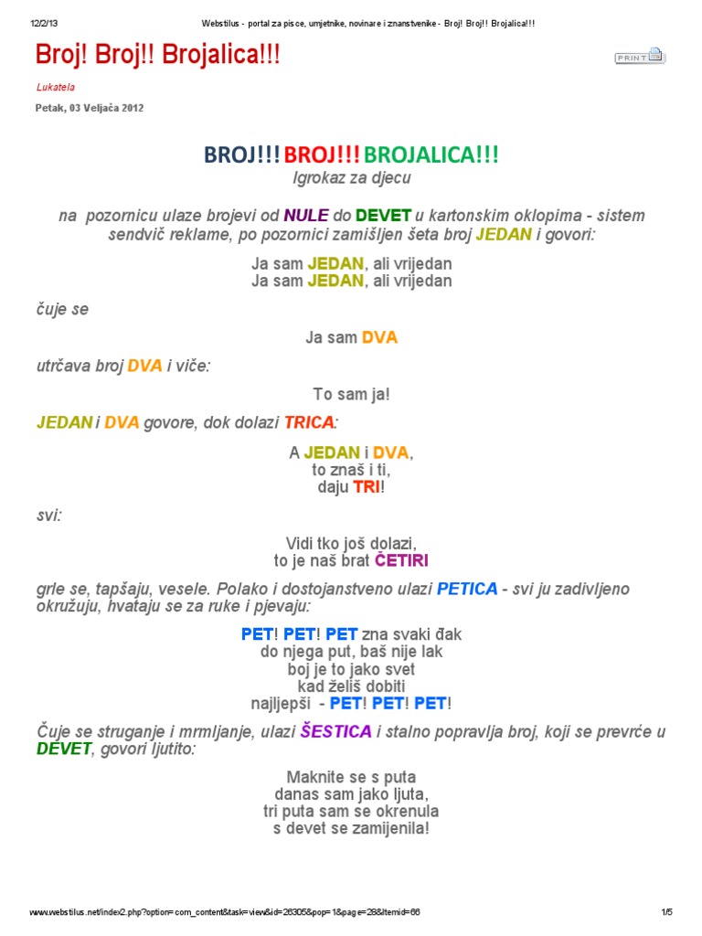 Broj! Broj!! Brojalica!!! PDF | PDF