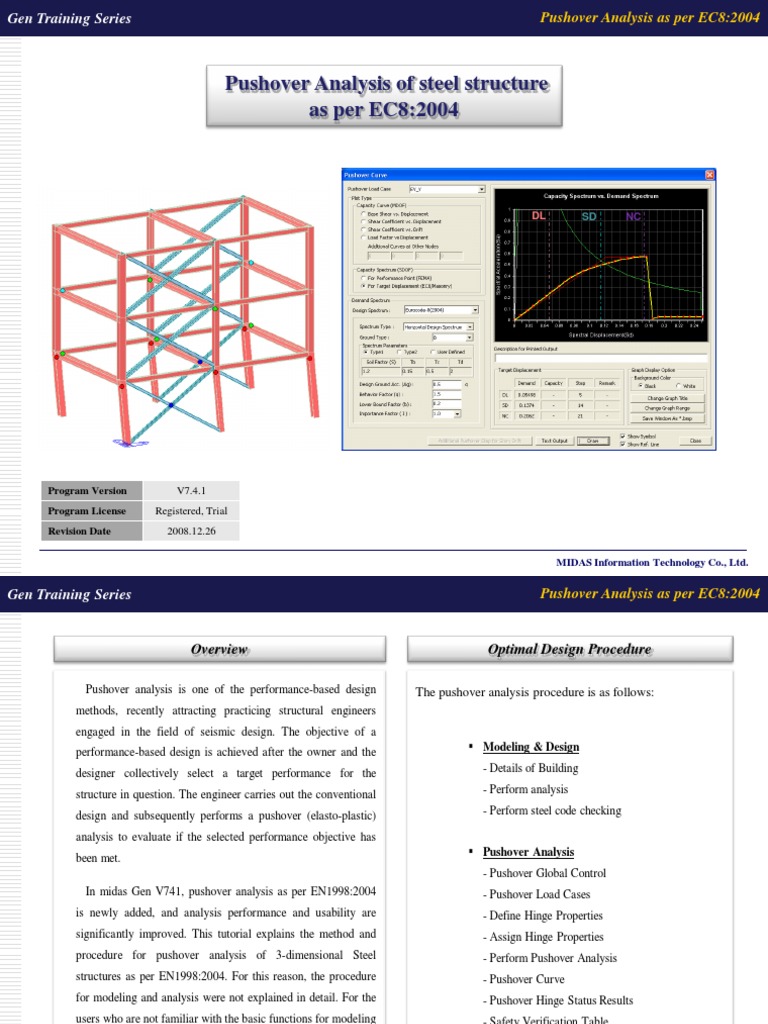 Steel Pushover Analysis | PDF | Structural Load | Strength Of Materials