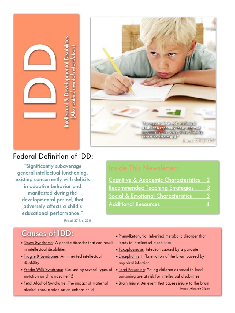 Idd Resource File | PDF | Intellectual Disability | Metacognition