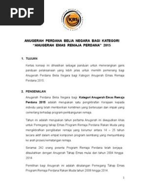 Kertas Konsep 15 Utk Calon Anugerah Pemegang Emas Arp Revised Pdf