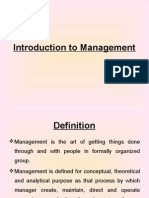 Introduction To Management