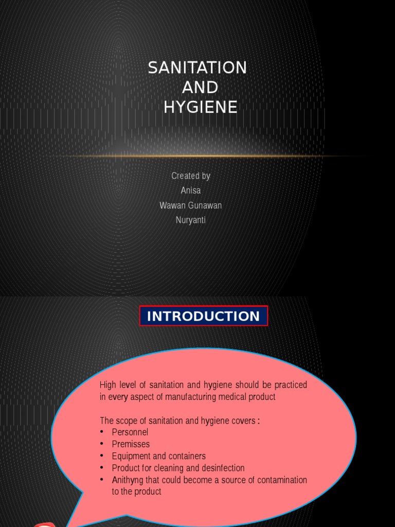 Sanitation PDF Hygiene Sanitation