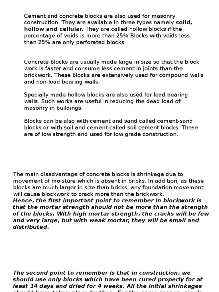 Concrete Masonry Unit PDF Masonry Brick