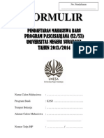 Formulir Pendaftaran Pps Unesa 2013 Gel 2