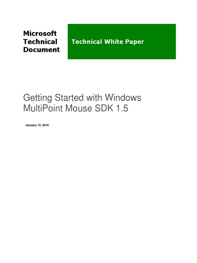Getting Started With Windows Multipoint Mouse SDK | PDF | Computers ...