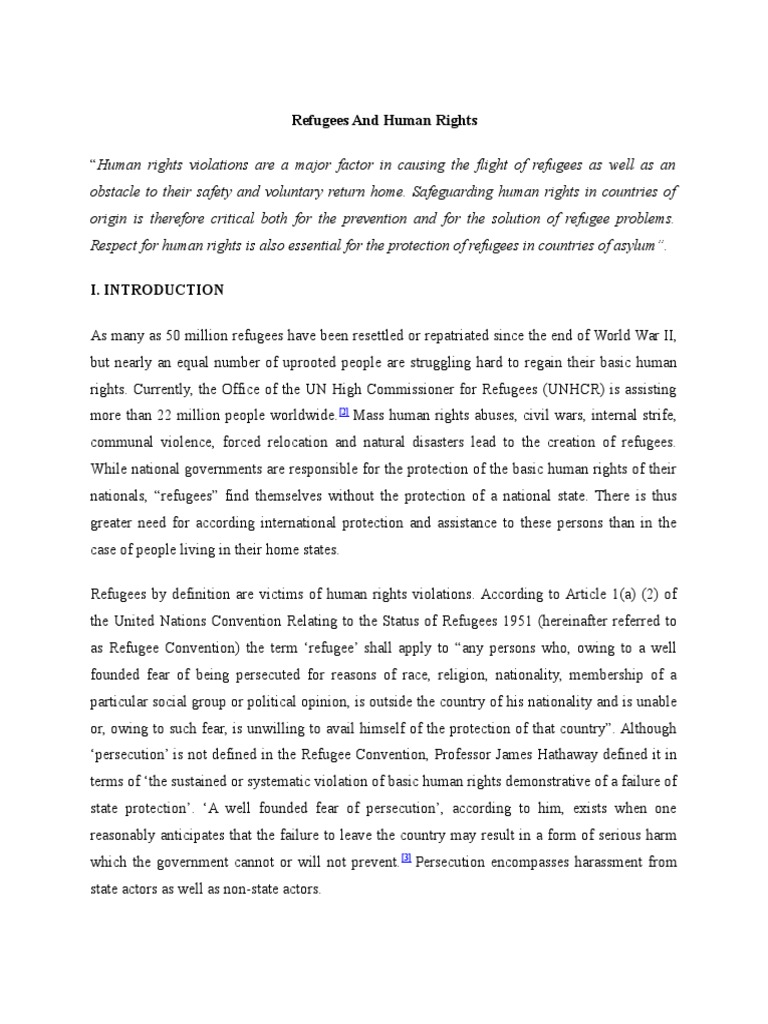 Refugees and Human Rights Overview | PDF | Refugee | Torture