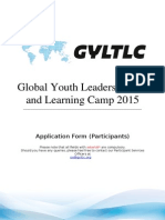 GYLTLC 2015 Participants Application Form
