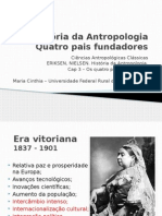 Historia da Antropologia - Cap 3 - Quatro Pais Fundadores