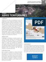 Projet: Construction D'abris Temporaires