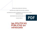 Ensayo Las Políticas Públicas en Venezuela