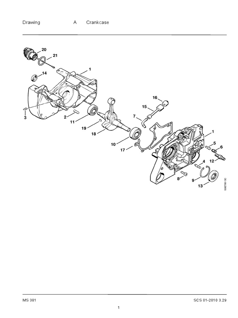 Stihl MS 381 Parts and Diagrams | PDF