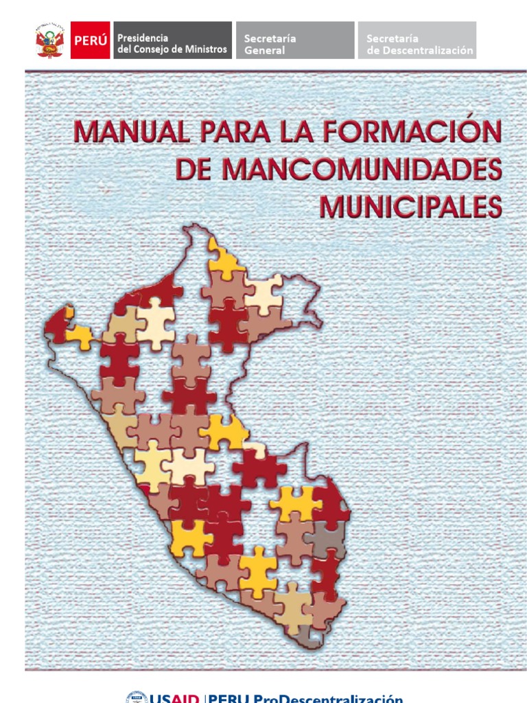 Manual para Formación de Mancomunidades Municipales | PDF
