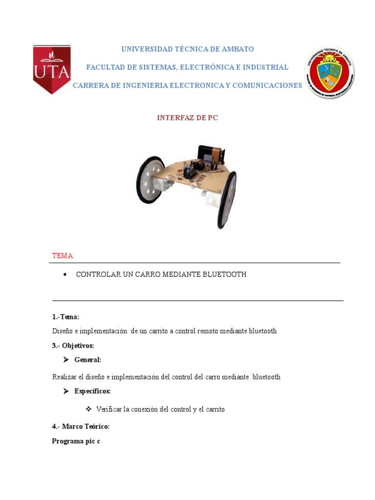 calidad empujar Fácil Informe Carro A Control Remoto | PDF | Aplicación movil | Software