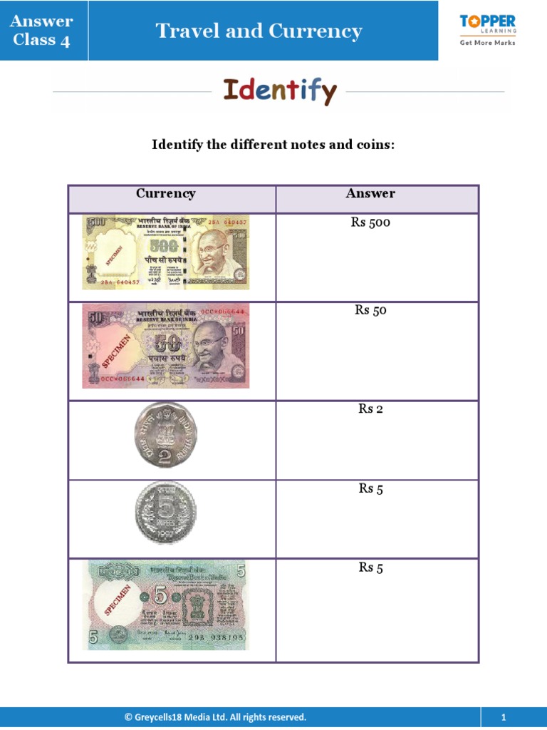 Class 4 Travel and Currency Guide | PDF | Language Arts & Discipline