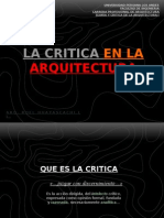 La Critica en La Arquitectura