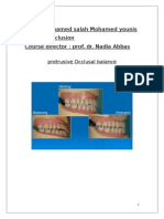 Protrusive Occlusal Balance