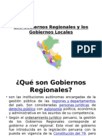 Los Gobiernos Regionales y Los Gobiernos Locales