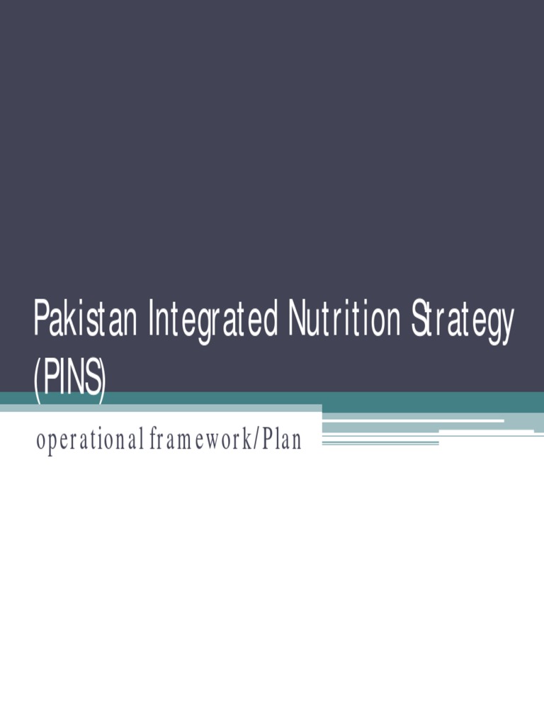 Pakistan Nutrition Strategy Malnutrition Nutrition