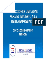 Deducciones Limitadas Para El IR Empresarial