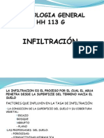 Hidrologia General HH 113 G: Infiltración