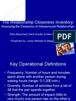 The Relationship Closeness Inventory