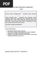Soalan Kbat Matematik Tingkatan 1 Pdf