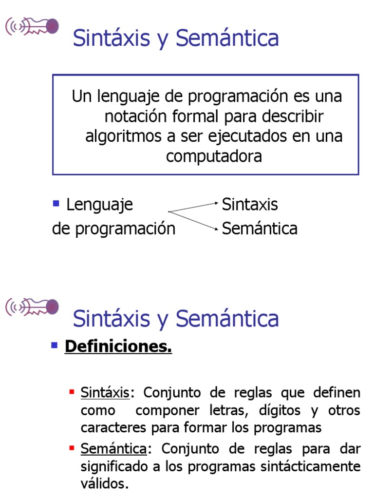 Sintaxis y Semántica en Programación | PDF | Lenguaje de programación ...