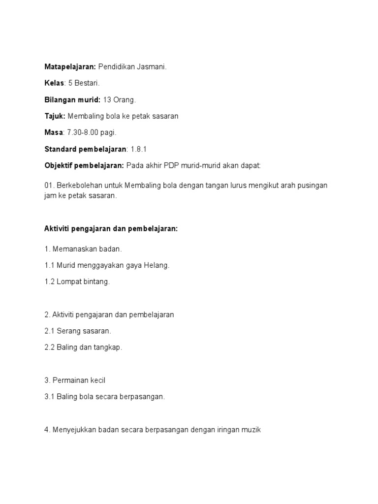 Membaling Bola Ke Petak Sasaran Pdf