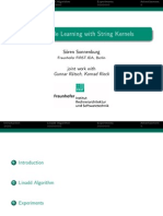 Large Scale Learning With String Kernels: Sören Sonnenburg