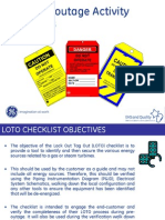LOTO Pre-Outage Activity Guidelines