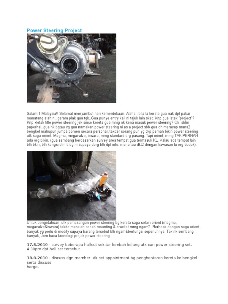 Power Steering Project PDF