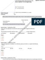 GATE 2015 Question Papers With Answers For AG - Agricultural Engineering