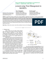 Security Enhancement Using Trust Management in MANETs